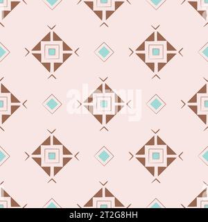 Azteken, Navajo Motive, ethnische nahtlose Muster. Einfache indianische Stammesdarstellung. Stock Vektor