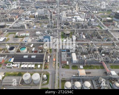 Chemiepark Marl, Deutschland. Herstellung und Verarbeitung chemischer Produkte, Chemiepark Marl, im Ruhrgebiet in Nordrhein Stockfoto