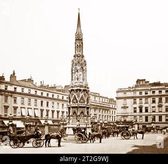 Eleanor Cross, Charing Cross, London, viktorianische Zeit Stockfoto