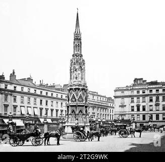 Eleanor Cross, Charing Cross, London, viktorianische Zeit Stockfoto