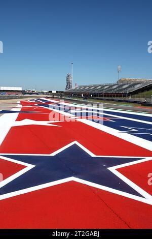 Austin, USA. Oktober 2023. Atmosphäre des Kreislaufs. Formel-1-Weltmeisterschaft, Rd 19, Grand Prix der Vereinigten Staaten, Donnerstag, 19. Oktober 2023. Circuit of the Americas, Austin, Texas, USA. Quelle: James Moy/Alamy Live News Stockfoto