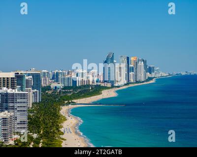 Luftbild Miami Beach Inlet zwischen Haulover und Bal Harbour Stockfoto