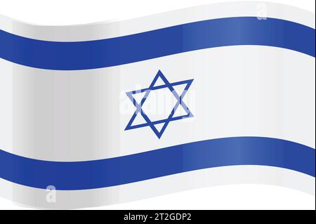 Vektorillustration der israelischen Flagge Stock Vektor