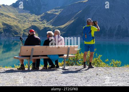 Lunersee, Lunersee, Brandnertal, Österreich Stockfoto