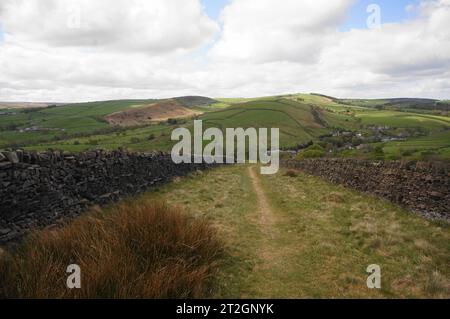 Tow Top Bridleway in der Gemeinde Lothersdale, North Yorkshire, England, Großbritannien Stockfoto