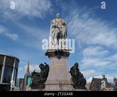 König Eduard VII. Statue der Bildhauer Alfred Drury und James Philip um 1914 in Aberdeen, Großbritannien Stockfoto