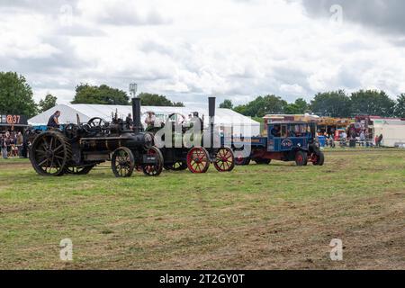Low Ham.Somerset.Vereinigtes Königreich.23. Juli 2023.restaurierte Traktionsmotoren sind auf der Somerset Steam and Country Show zu sehen Stockfoto
