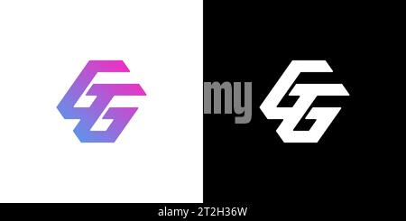 GG-Logo, GG-Monogramm, ursprüngliches GG-Logo, GG-Letter-Logo, Symbol, Vektor Stock Vektor