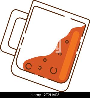 Isolierte farbige Bierkrug Symbol Vektor Stock Vektor