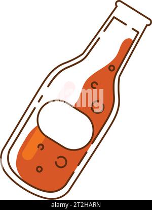 Isolierter farbiger Bierflaschensymbol-Vektor Stock Vektor
