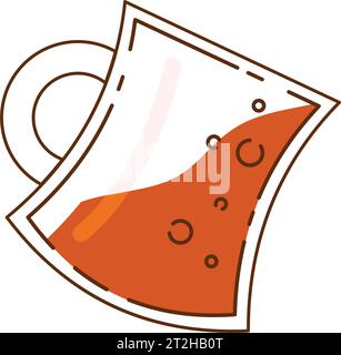 Isolierte farbige Bierkrug Symbol Vektor Stock Vektor