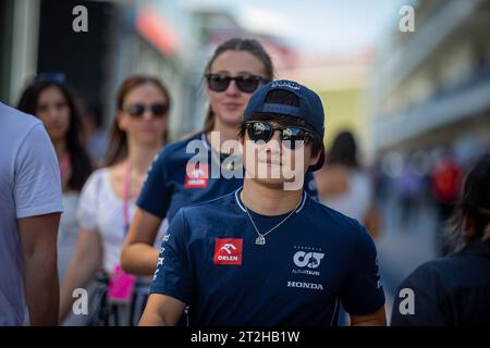 Yuki Tsunoda (JAP) Alpha Tauri AT04 während der FORMEL 1 LENOVO UNITED STATES GRAND PRIX 2023 - 19. Okt. bis 22. Okt. 2023 Circuit of Americas, Austin, Texas, U Stockfoto