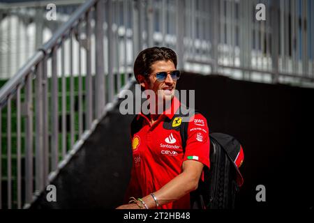 Antonio Giovinazzi (ITA) – Reservefahrer Scuderia Ferrari und 2023 WEC LeMans Sieger beim FORMEL 1 LENOVO GRAND PRIX DER VEREINIGTEN STAATEN 2023 - 19. Oktober Stockfoto