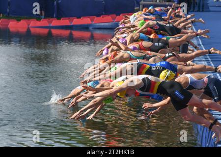 Triathlon-Damen. Europameisterschaften München 2022 Stockfoto