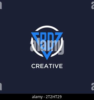 BD-Monogramm-Logo mit Dreiecksform und Kreisdesign-Vektor Stock Vektor