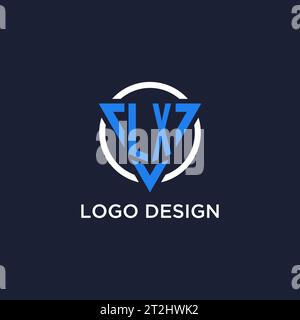 LX-Monogramm-Logo mit Dreiecksform und Kreisdesign-Vektor Stock Vektor