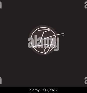 Initialen BEI Logo-Monogramm mit einfacher kreisförmiger Vektorgrafik Stock Vektor