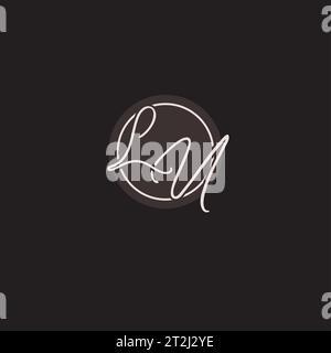 Initialen LU-Logo-Monogramm mit einfacher kreisförmiger Vektorgrafik Stock Vektor