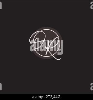Initialen ODER Logo-Monogramm mit einfacher kreisförmiger Vektorgrafik Stock Vektor