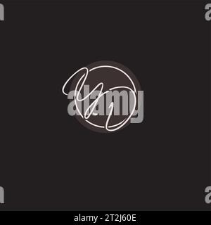 Initialen YD-Logo-Monogramm mit einfacher kreisförmiger Vektorgrafik Stock Vektor