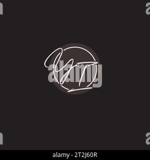 Initialen YI-Logo-Monogramm mit einfacher kreisförmiger Vektorgrafik Stock Vektor