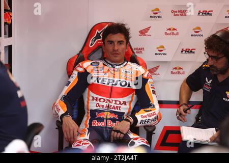 PHILLIP ISLAND, Australien. Oktober 2023. 2023 Guru by Gryfyn Australian Motorcycle Grand Prix - Marc Marquez (Spanien) fährt für das Repsol Honda Team während des zweiten Trainings auf dem Phillip Island Grand Prix Circuit am 20. Oktober 2023 in Phillip Island, Australien - Bild: brett keating/Alamy Live News Stockfoto