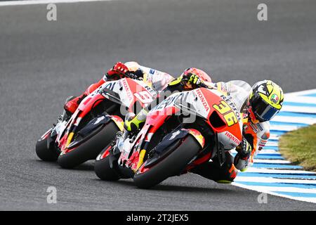 MELBOURNE, AUSTRALIEN. 20. Oktober 2023. Guru von Gryfyn Australian Motorrad Grand Prix von Australien. Joan mir aus Frankreich reitet für das Repsol Honda Team während MotoGP Training 2 bei der australischen MotoGP. Foto: Karl Phillipson/Alamy Live News Stockfoto