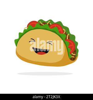 Fröhlicher Taco-Zeichentrick Stock Vektor