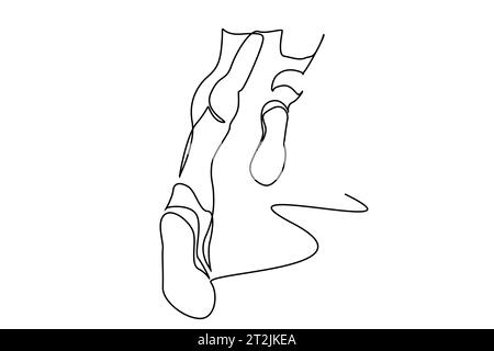 Athlet Athlet Runner beginnt zu laufen Beine Waden Lifestyle Line Art Stock Vektor
