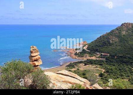 Das bergige Wandergebiet rund um cardedu auf sardinien Stockfoto