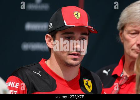 Austin, Vereinigte Staaten. Oktober 2023. 19. Oktober 2023, Circuit of the Americas, Austin, Formel 1Lenovo United States Grand Prix 2023, im Bild Charles Leclerc (MCO), Scuderia Ferrari Credit: dpa/Alamy Live News Stockfoto