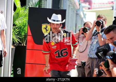 Austin, Vereinigte Staaten. Oktober 2023. 19. Oktober 2023, Circuit of the Americas, Austin, Formel 1Lenovo United States Grand Prix 2023, im Bild Charles Leclerc (MCO), Scuderia Ferrari Credit: dpa/Alamy Live News Stockfoto