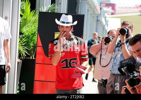 Austin, Vereinigte Staaten. Oktober 2023. 19. Oktober 2023, Circuit of the Americas, Austin, Formel 1Lenovo United States Grand Prix 2023, im Bild Charles Leclerc (MCO), Scuderia Ferrari Credit: dpa/Alamy Live News Stockfoto