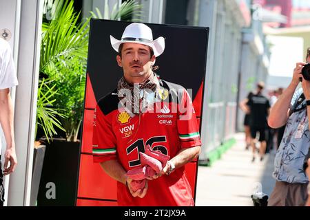 Austin, Vereinigte Staaten. Oktober 2023. 19. Oktober 2023, Circuit of the Americas, Austin, Formel 1Lenovo United States Grand Prix 2023, im Bild Charles Leclerc (MCO), Scuderia Ferrari Credit: dpa/Alamy Live News Stockfoto