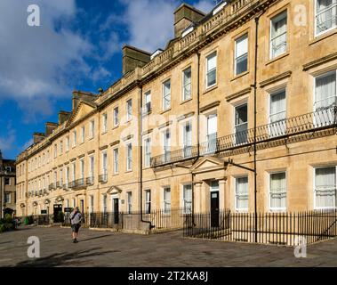 Georgianische Architekturgebäude in South Parade, Bath, North East Somerset, England, Großbritannien Stockfoto