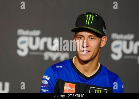 Phillip Island, Australien. Oktober 2023. Pressekonferenz und Veranstaltungen vor dem Großen Preis von Australien der MotoGP auf dem Phillip Island Circuit. 19. Oktober 2023 im Bild: Fabio Quartararo Rueda de prensa y eventos revios al Gran Premio de MotoGP de Australia en el Circuito Internacional de Phillip Island. 19 de Octubre de 2023 POOL/MotoGP.com/Cordon Pressebilder sind nur für redaktionelle Zwecke bestimmt. Obligatorischer Vermerk: © MotoGP.com Credit: CORDON PRESS/Alamy Live News Stockfoto