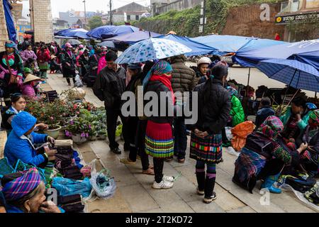 Der Sapa-Markt im Norden Vietnams Stockfoto