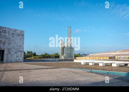 Kulturstadt, kultureller architektonischer Komplex in Santiago de Compostela. Galicien, Spanien. Stockfoto