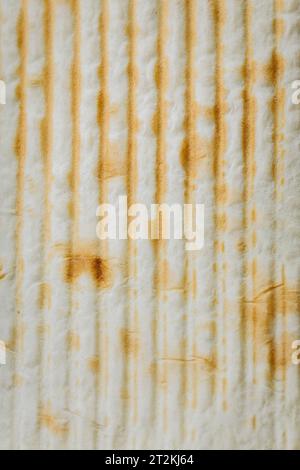 Nahaufnahme der Textur von leckerer gegrillter Lavash oder Pita-Brottortilla Stockfoto