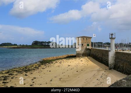 Port de l'Aber Wrach, Landeda, Pays des Abers, Departement Finistere Penn-AR-Bed, Region Bretagne Breizh, Frankreich Stockfoto