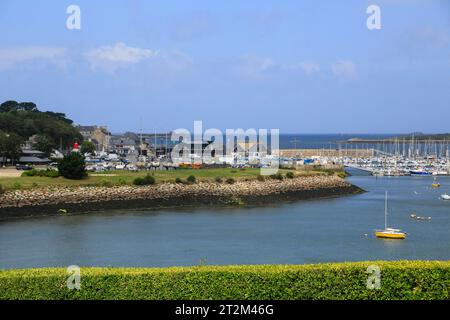 Port de l'Aber Wrach, Landeda, Pays des Abers, Departement Finistere Penn-AR-Bed, Region Bretagne Breizh, Frankreich Stockfoto