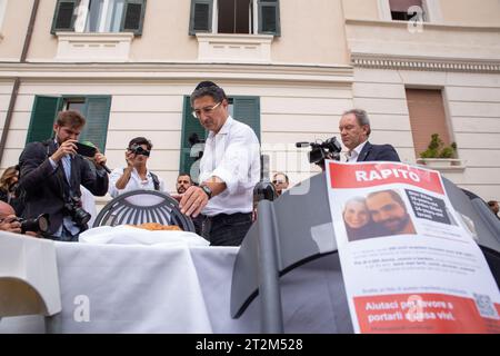 Rom, Italien. Oktober 2023. Victor Fadlun, Präsident der Jüdischen Gemeinde Roms (Foto: Matteo Nardone/Pacific Press) Credit: Pacific Press Media Production Corp./Alamy Live News Stockfoto