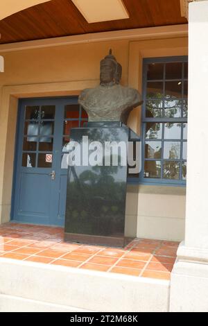 Tainan City, Taiwan, 15. September 2023. Statue von Zheng Chenggong in Anping Fort Stockfoto