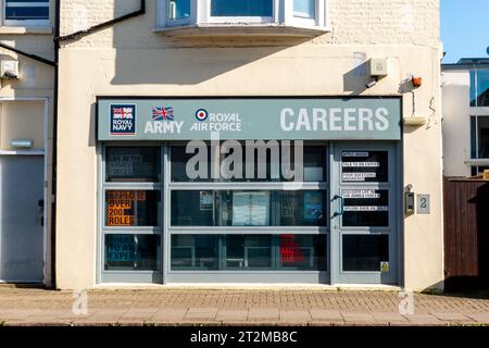 Das Rekrutierungsbüro der britischen Streitkräfte in Cambridge, England, Großbritannien. Stockfoto