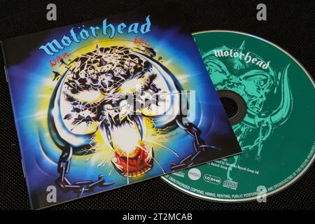 Motörhead - Overkill (1979) Studioalbum, CD und Cover. Lahti, Finnland. Oktober 2023. Stockfoto