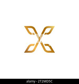 Einfaches Logodesign mit Buchstabe X. X Anfangslogo Stock Vektor