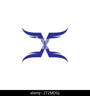 X-Logo-Vektor. Design mit Wing Letter X-Logo Stock Vektor