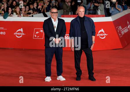 Guillermo Mariotto und Stefano Dominella bei der Festivaleröffnung mit der Premiere des Kinofilms 'C'è ancora domani' auf dem 18. Internationales Filmfestival von Rom / Festa del Cinema di Roma 2023 im Auditorium Parco della Musica. Rom, 18.10.2023 Stockfoto