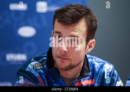 Zagreb, Kroatien. Oktober 2023. Samuel Kolega beim Medientag des kroatischen Skiteams im Zonar Hotel. Medienkonferenz und Treffen mit den Wettbewerbern vor dem Start der neuen Audi FIS WM Saison 2023-2024, am 20. Oktober 2023 in Zagreb, Kroatien. Foto: Igor Kralj/PIXSELL Credit: Pixsell/Alamy Live News Stockfoto