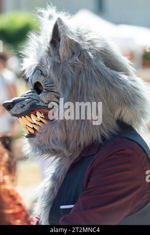 Italien, Cosplay Festival, Cosplay trägt Eine Werwolfmaske Stockfoto